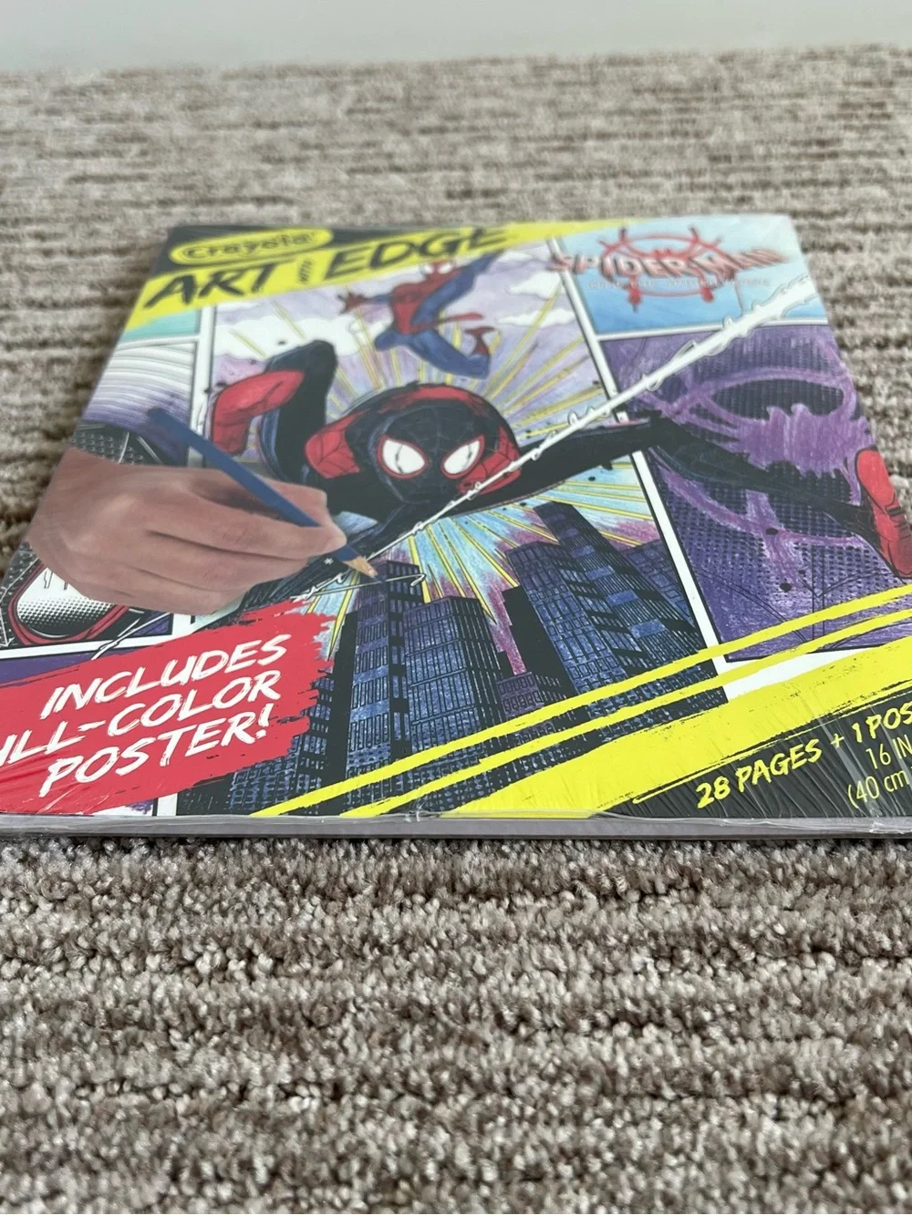 NWT Crayola Art With Edge Spider-Man 28 Coloring Pages and Poster